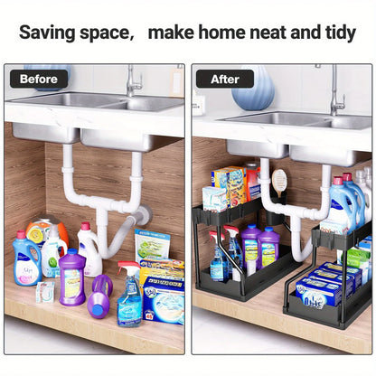 Multi-Tier Pull-Out Storage Rack