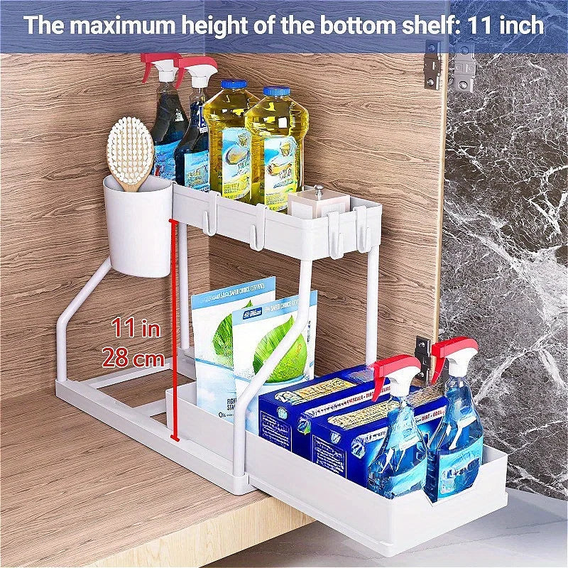 Multi-Tier Pull-Out Storage Rack