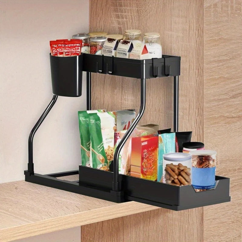 Multi-Tier Pull-Out Storage Rack