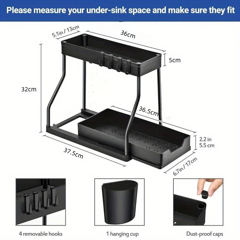 Multi-Tier Pull-Out Storage Rack