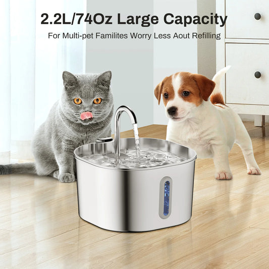CatFlow Stainless Water Fountain